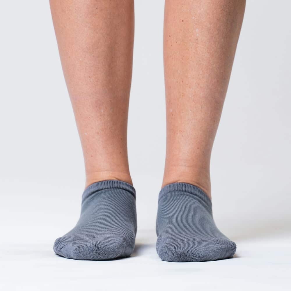 Padded Easy-Stretch Ankle Socks – Gray
