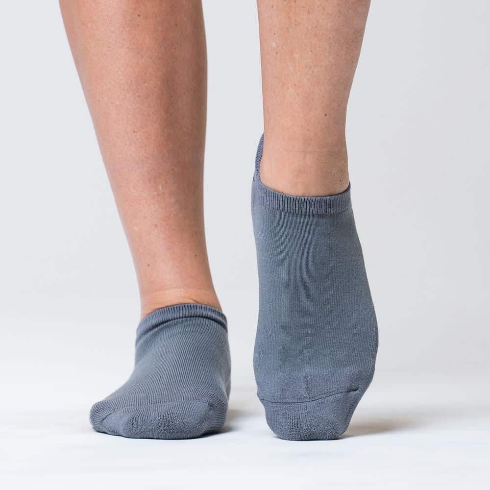 Padded Easy-Stretch Ankle Socks – Gray