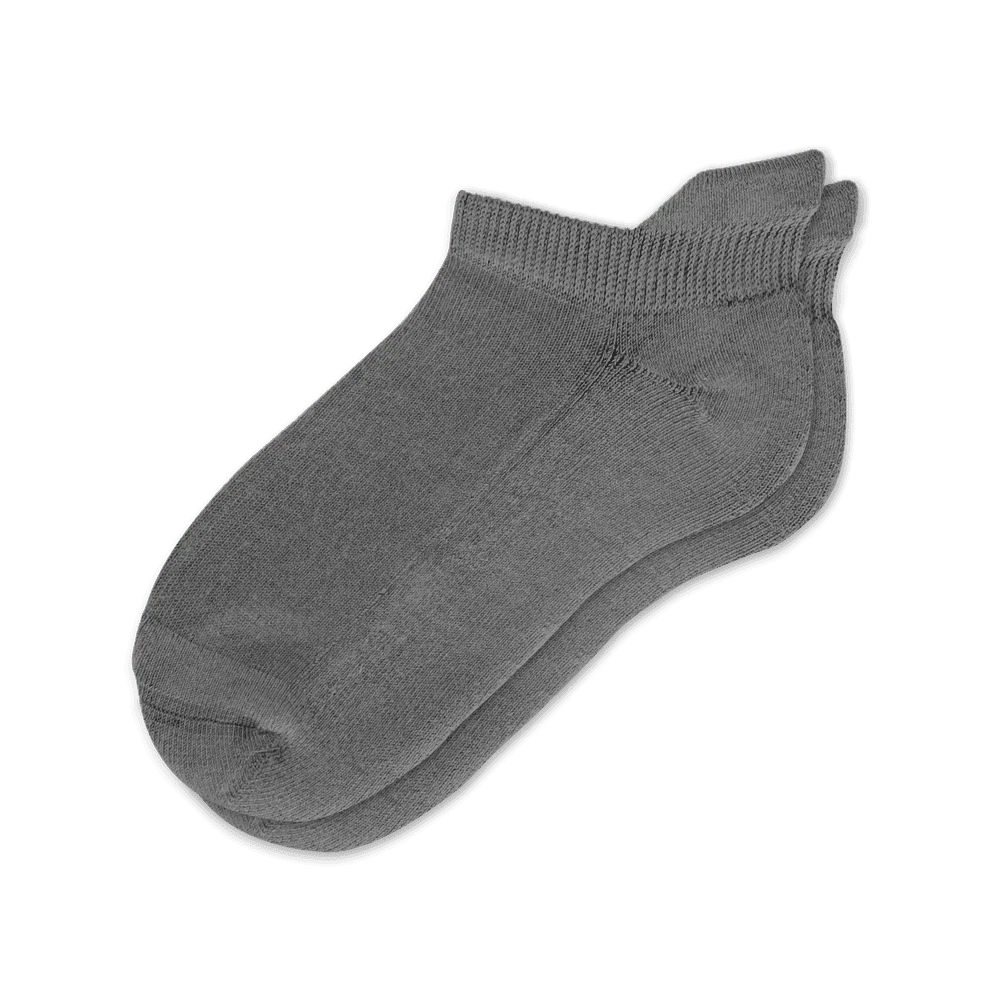 Padded Easy-Stretch Ankle Socks – Gray