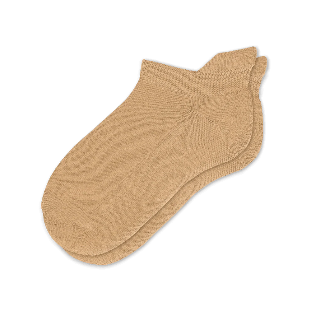 Padded Easy-Stretch Ankle Socks – Tan