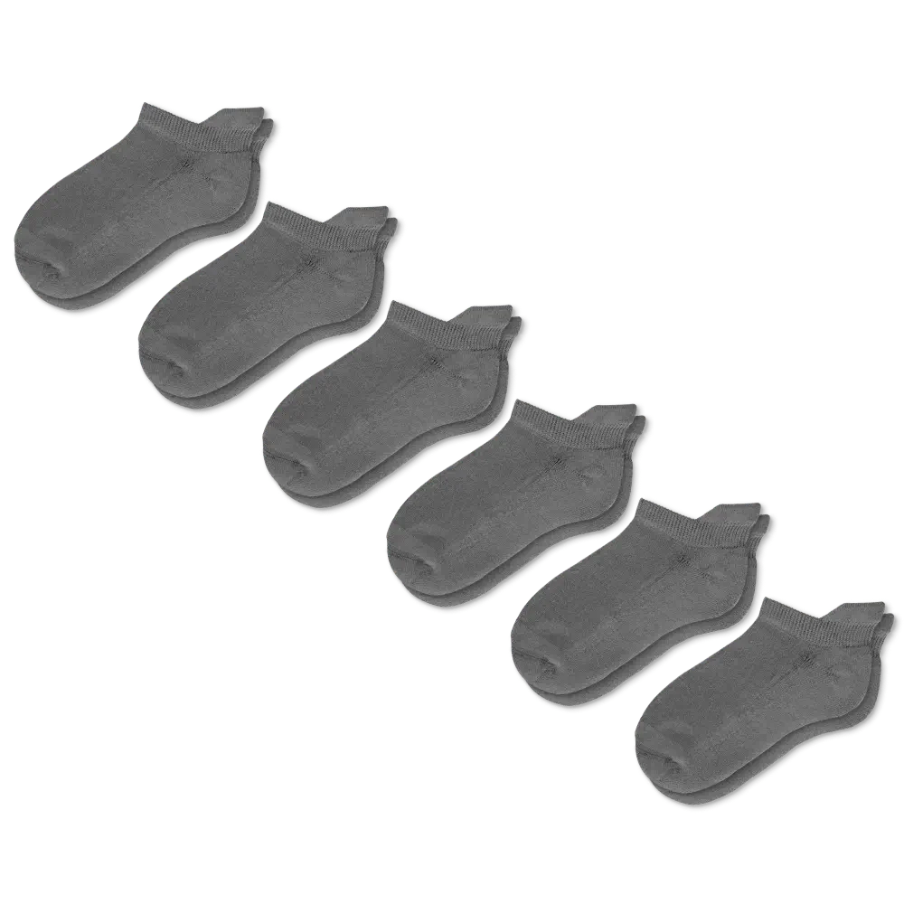 Padded Easy-Stretch Ankle Socks – Gray