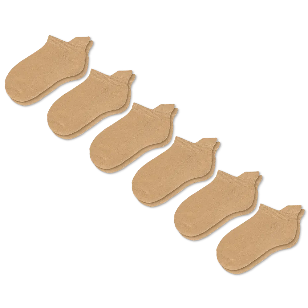 Padded Easy-Stretch Ankle Socks – Tan