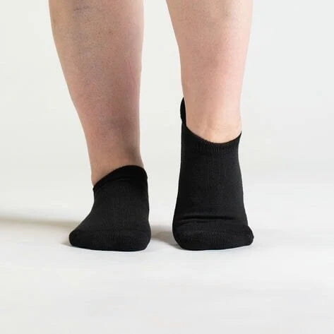 Padded Easy-Stretch Ankle Socks – Black