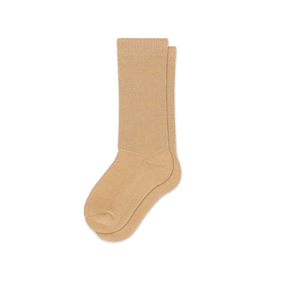 Padded Easy-Stretch Crew Socks – Tan