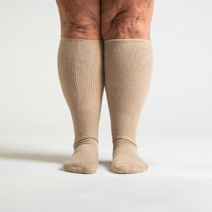Padded Easy-Stretch Crew Socks – Tan