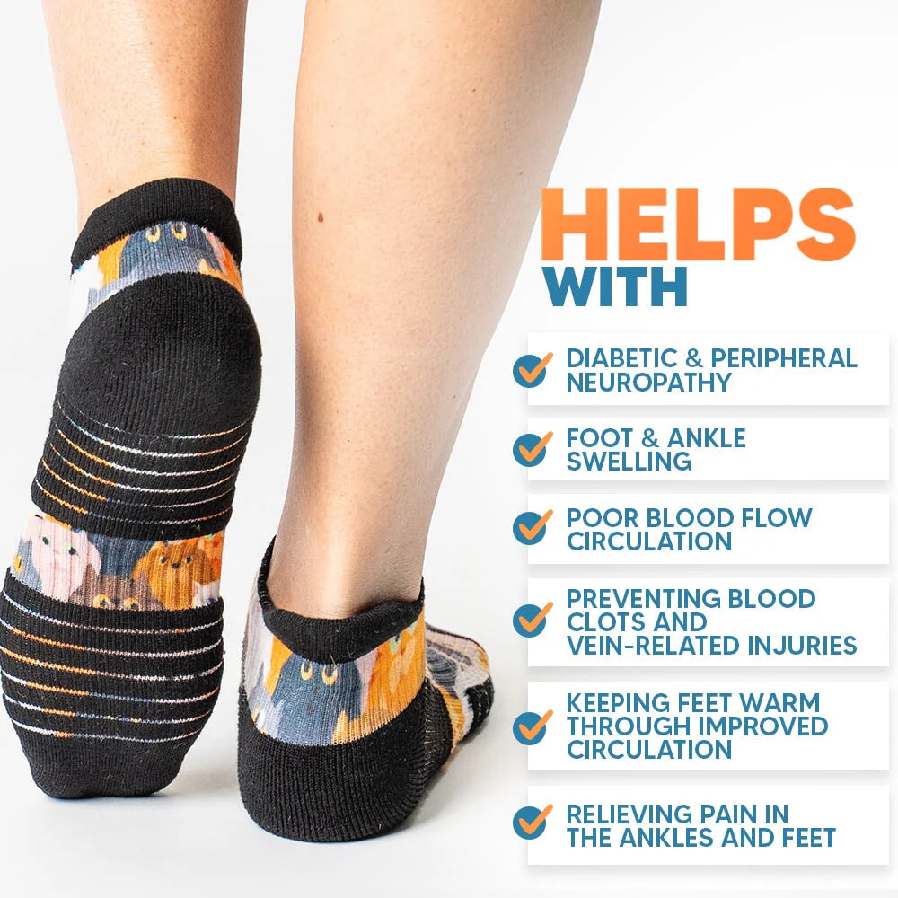 FlexRelief™ Ankle Compression Socks – White