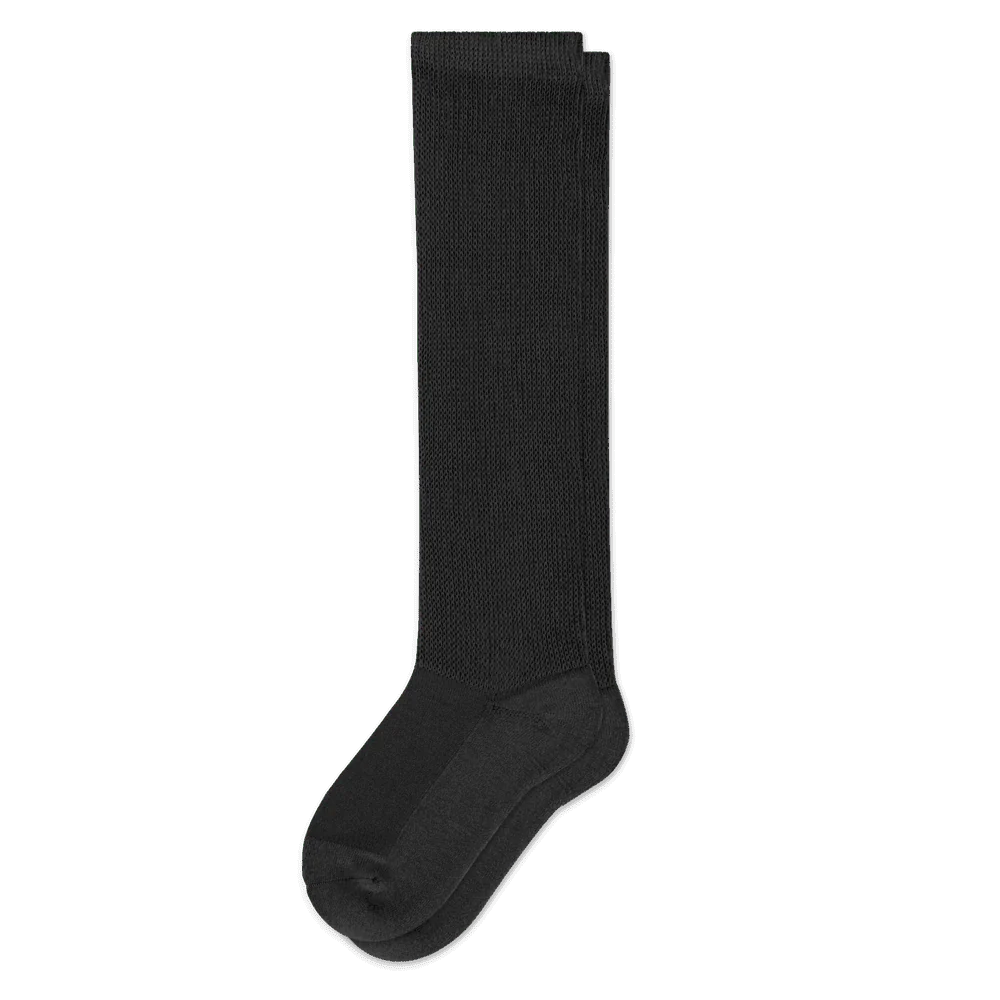 Padded Easy-Stretch Crew Socks – Black