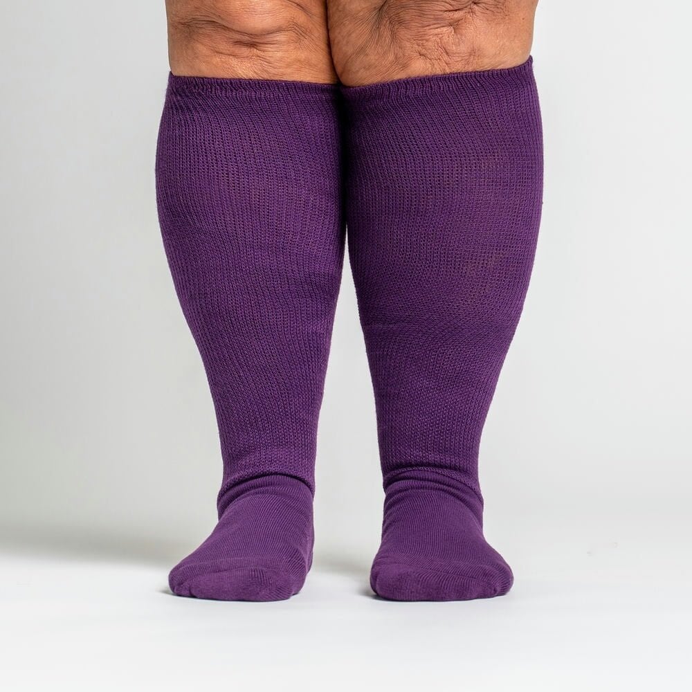 Padded Easy-Stretch Crew Socks – Royal Purple
