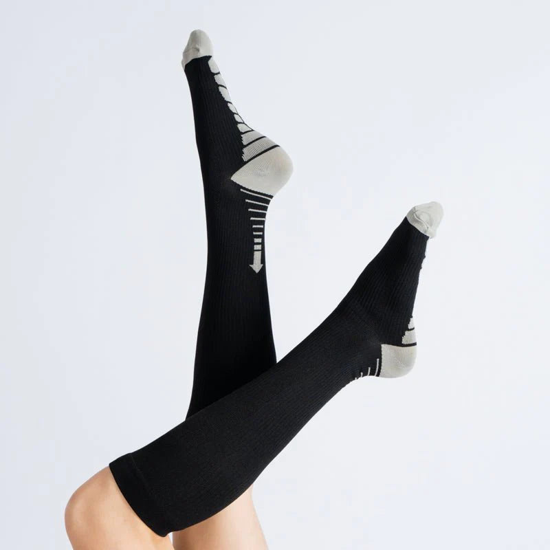 FlexRelief™ Compression Socks – Black White
