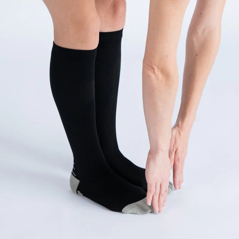 FlexRelief™ Compression Socks – Black White