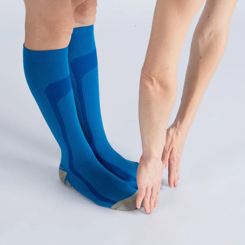 FlexRelief™ Compression Socks – Blue Gray