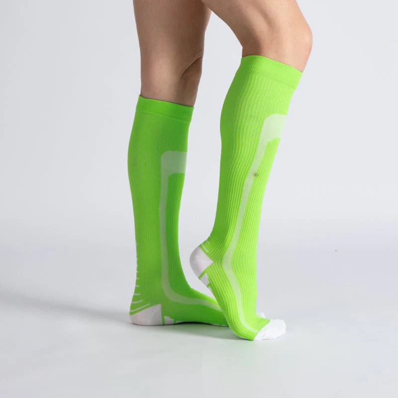FlexRelief™ Compression Socks – Green White