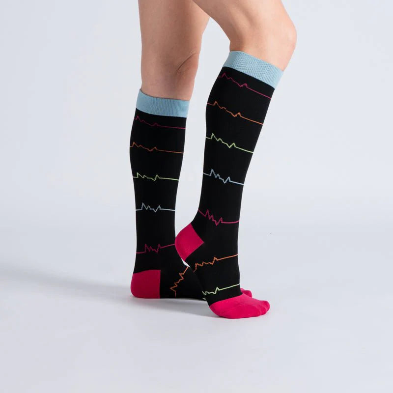 FlexRelief™ Compression Socks – Midnight Pink Pulse