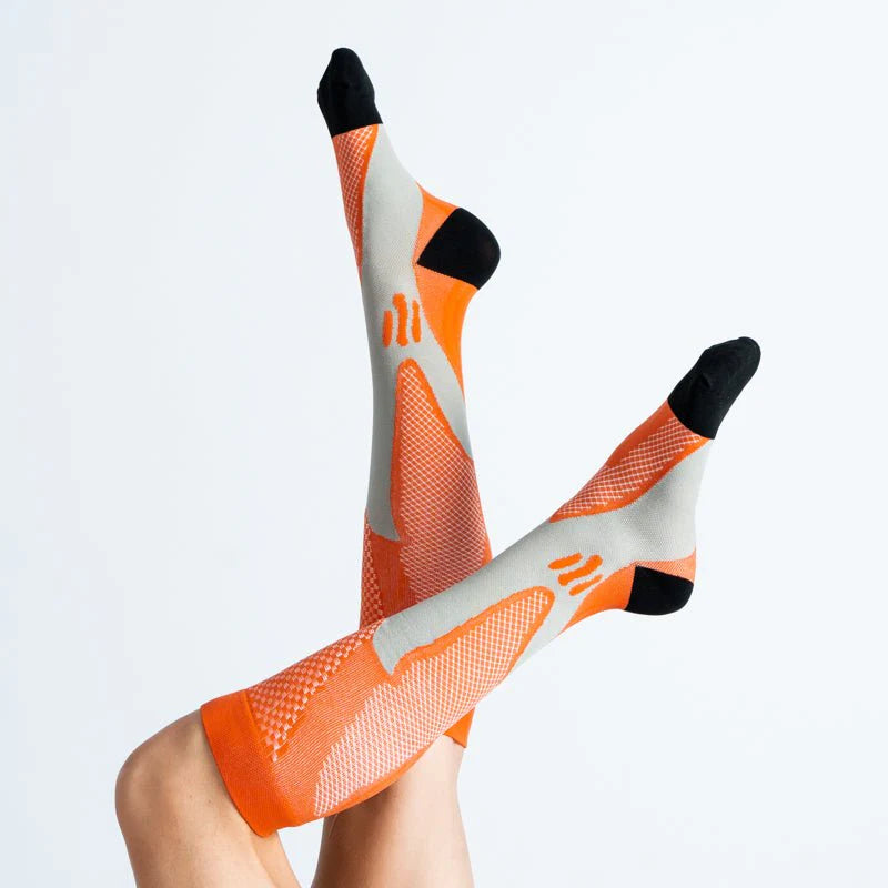FlexRelief™ Compression Socks – Royal Orange Black