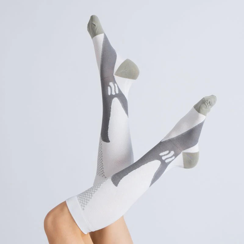 FlexRelief™ Compression Socks – Royal White Gray