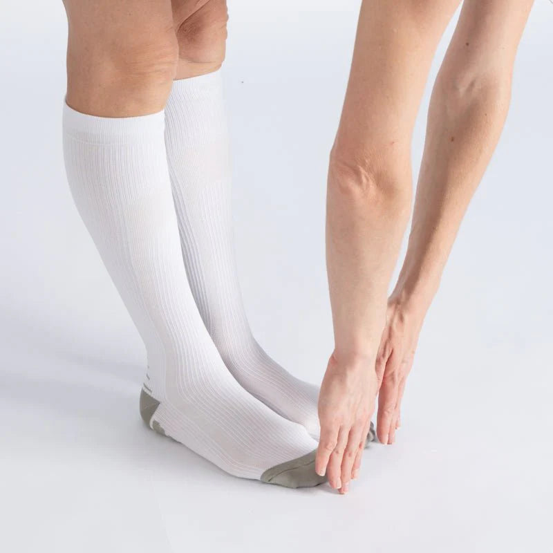 FlexRelief™ Compression Socks – White Gray