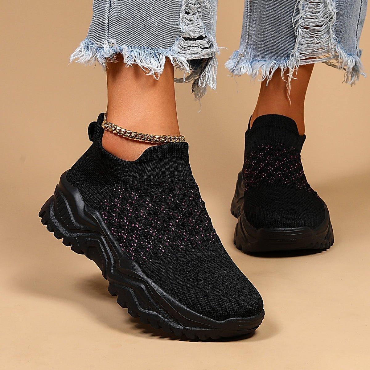 Ortho Cloud Women's Slip Ins (Black Pink Polka Dots) - NURSE BABE