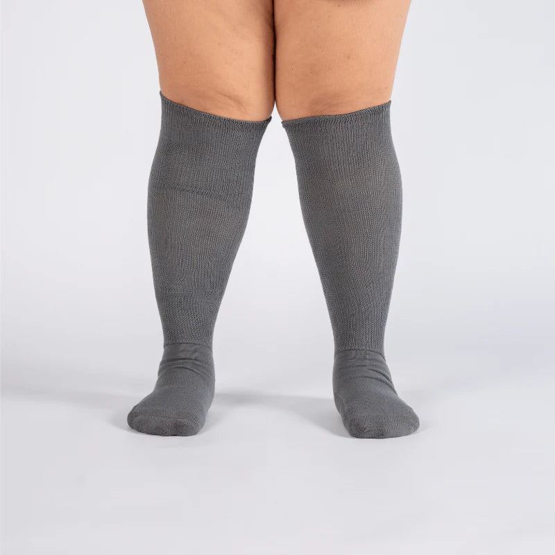 Padded Easy-Stretch Knee High Socks – Gray