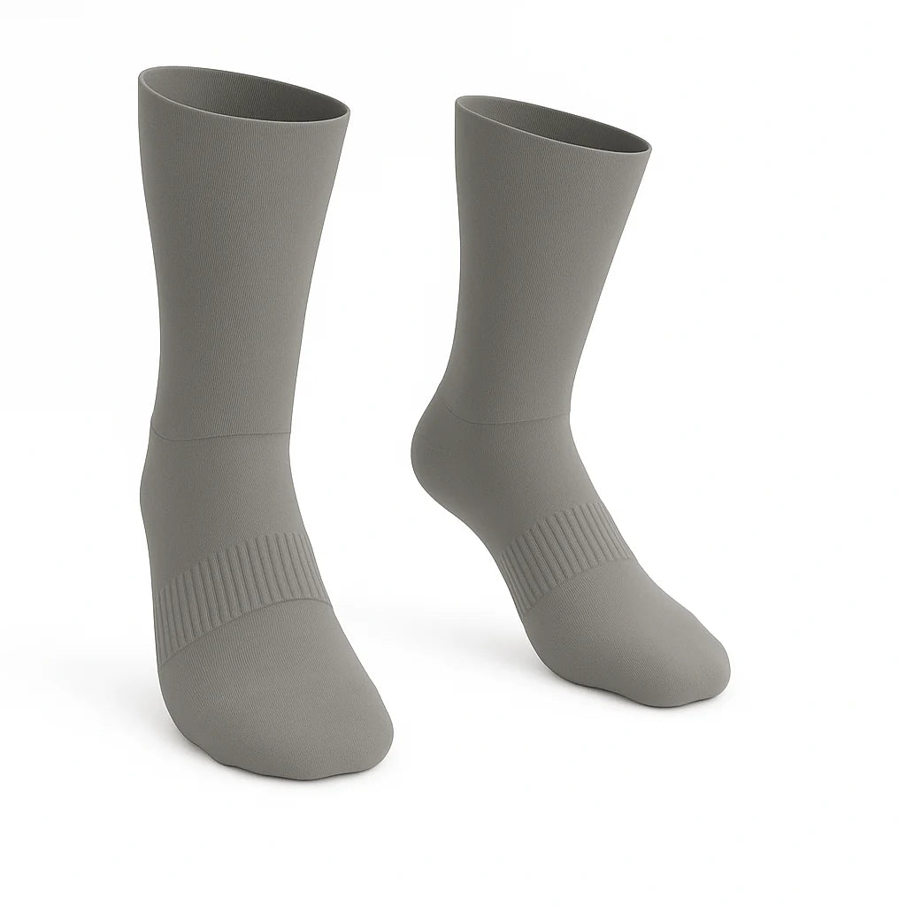 Padded Easy-Stretch Crew Socks – Gray