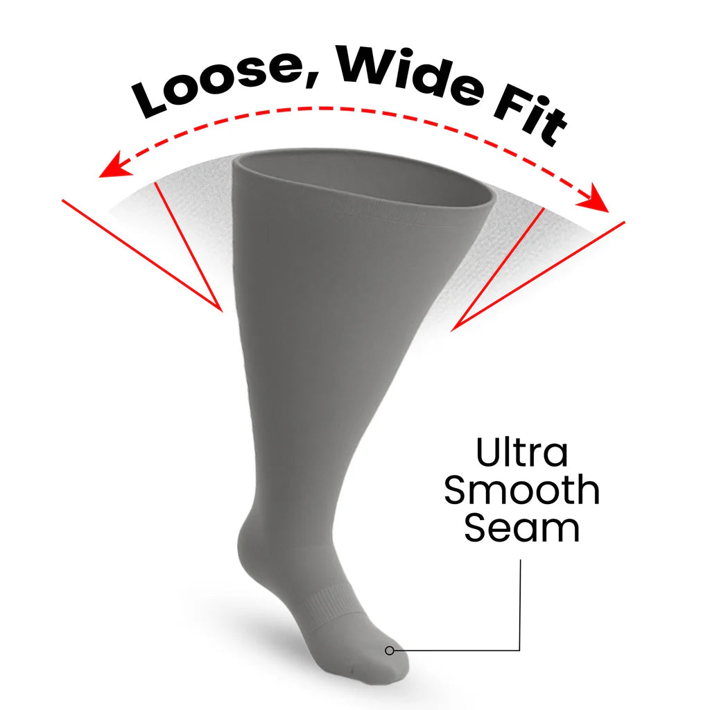 Padded Easy-Stretch Knee High Socks – Gray