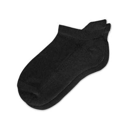 Padded Easy-Stretch Ankle Socks – Black