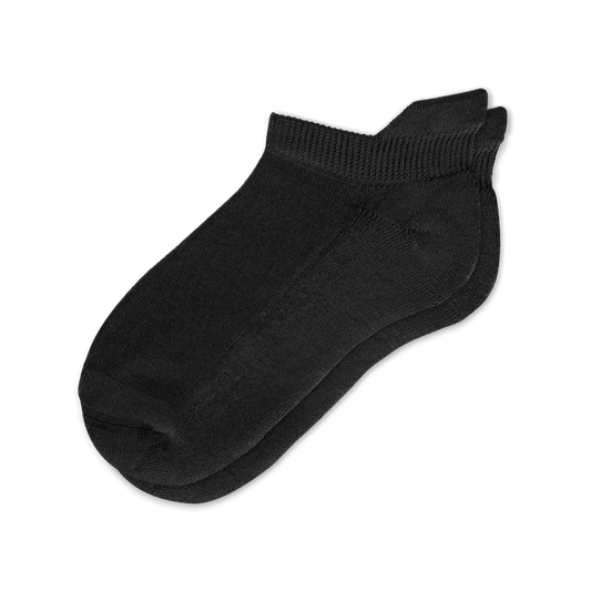 Padded Easy-Stretch Ankle Socks – Black
