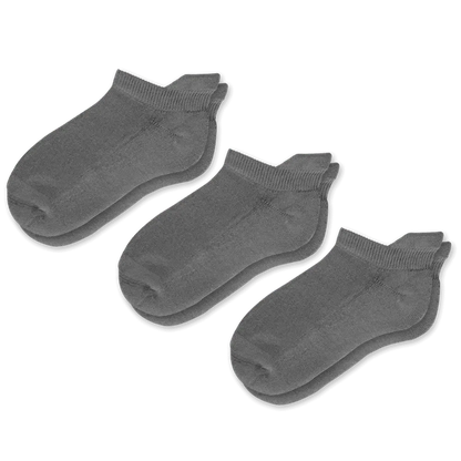 Padded Easy-Stretch Ankle Socks – Gray