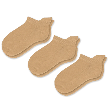 Padded Easy-Stretch Ankle Socks – Tan