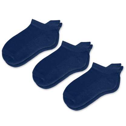 Padded Easy-Stretch Ankle Socks – Navy Blue