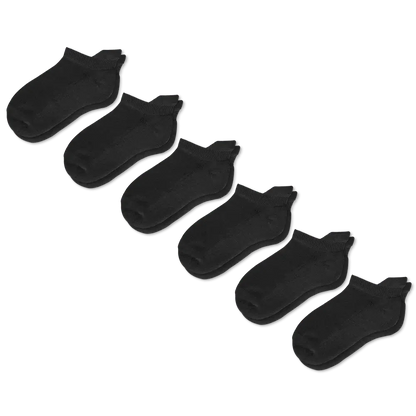 Padded Easy-Stretch Ankle Socks – Black