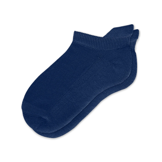 Padded Easy-Stretch Ankle Socks – Navy Blue