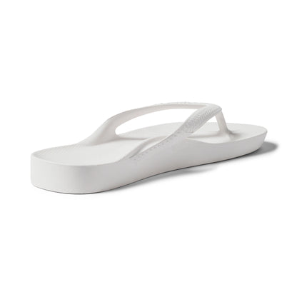 V-Strap Thong Sandals - White