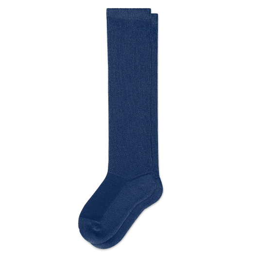 Padded Easy-Stretch Knee High Socks – Navy Blue
