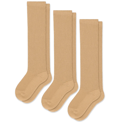 Padded Easy-Stretch Crew Socks – Tan