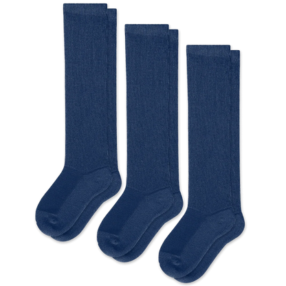 Padded Easy-Stretch Crew Socks – Navy Blue