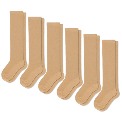 Padded Easy-Stretch Knee High Socks – Tan