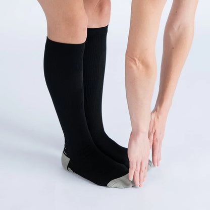 FlexRelief™ Compression Socks – Black White