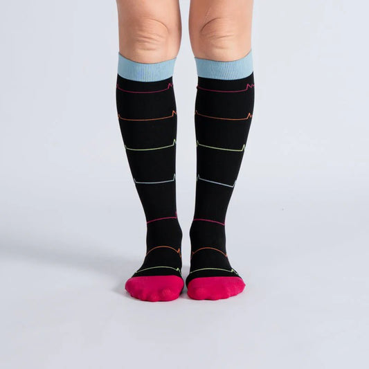 FlexRelief™ Compression Socks – Midnight Pink Pulse