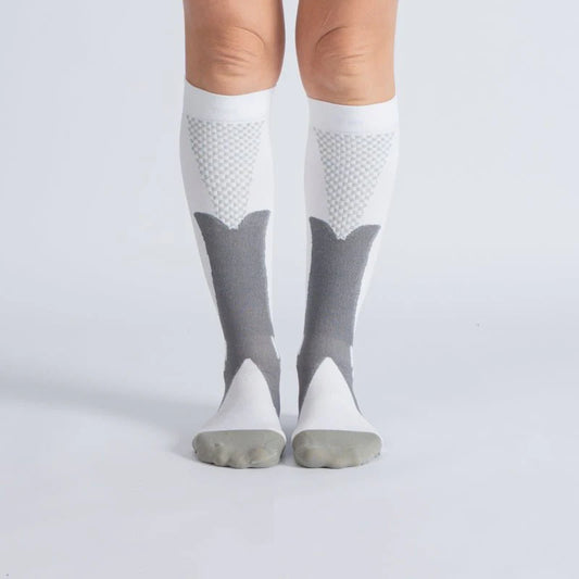 FlexRelief™ Compression Socks – Royal White Gray