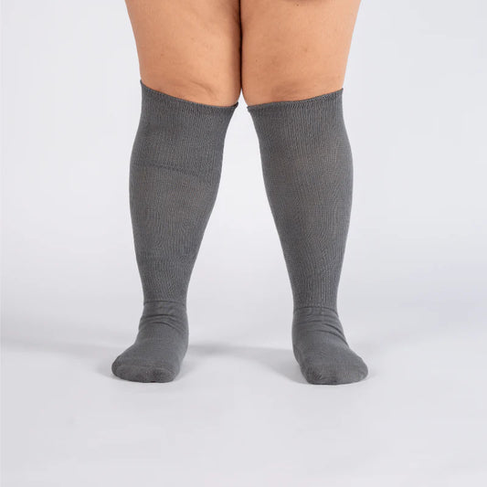Padded Easy-Stretch Knee High Socks – Gray