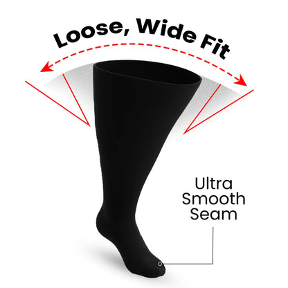 Padded Easy-Stretch Knee High Socks – Black