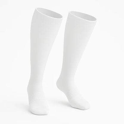Padded Easy-Stretch Knee High Socks – White
