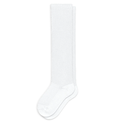 Padded Easy-Stretch Crew Socks – White